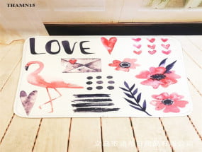 Thảm chân Love hồng hạc